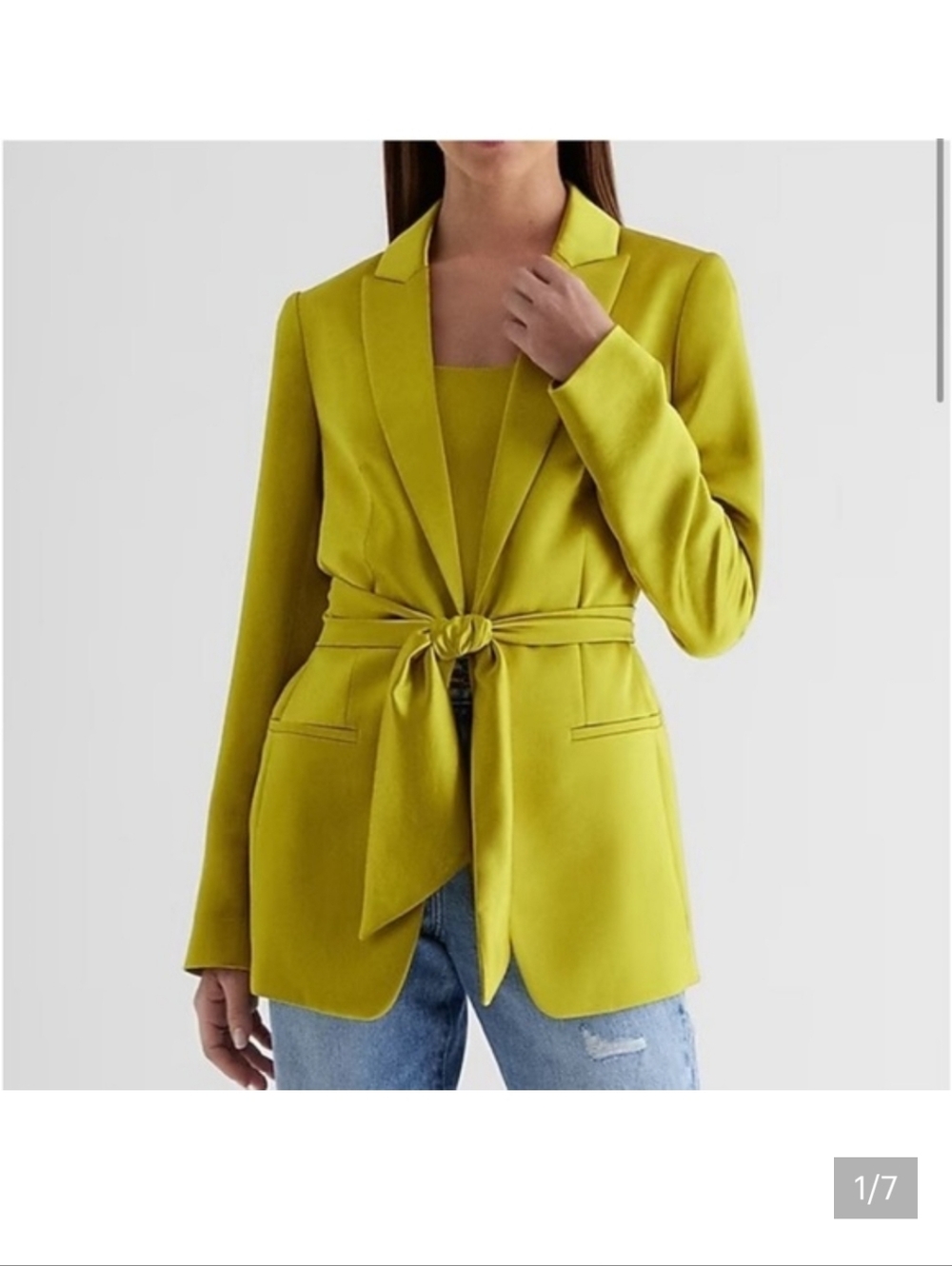 Express Satin Tie Waist Blazer ~ NEW Size Small
